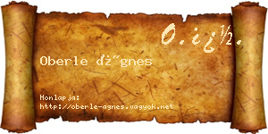 Oberle Ágnes névjegykártya